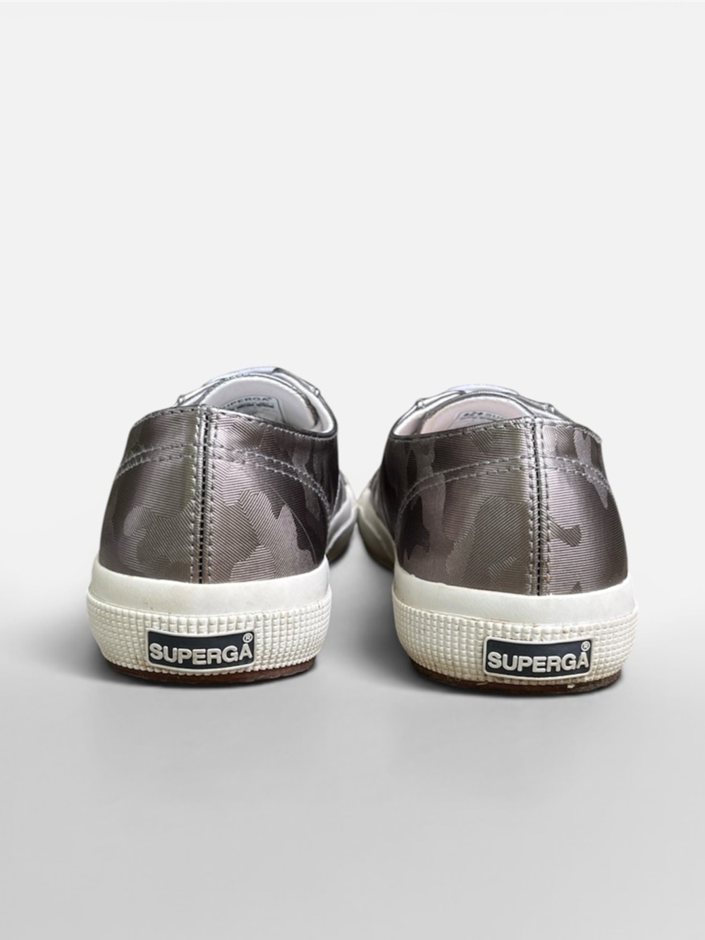 Superga 2750 Army Chrome Sneaker in Silver Camo Size EU 39; W’s 8; M’s 6 1/2 - Picture 7 of 13